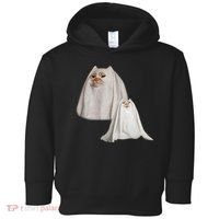 Ghost Cat Meme Funny Halloween Toddler Hoodie thumb 0
