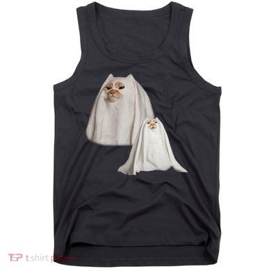 Ghost Cat Meme Funny Halloween Tank Top
