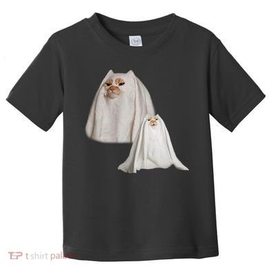 Ghost Cat Meme Funny Halloween Toddler T-Shirt