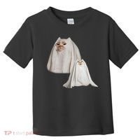 Ghost Cat Meme Funny Halloween Toddler T-Shirt thumb 0