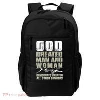 God Created Man & Woman Democrats Created All Other Genders Backpack thumb 0