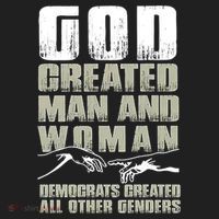 God Created Man & Woman Democrats Created All Other Genders Beanie thumb 2