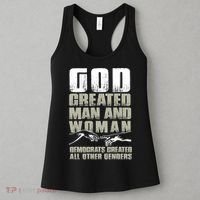 God Created Man & Woman Democrats Created All Other Genders Women's Tank Top thumb 3