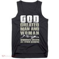 God Created Man & Woman Democrats Created All Other Genders Tank Top thumb 0
