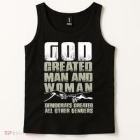 God Created Man & Woman Democrats Created All Other Genders Tank Top thumb 2