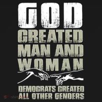 God Created Man & Woman Democrats Created All Other Genders Visor thumb 3