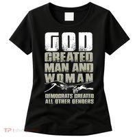 God Created Man & Woman Democrats Created All Other Genders Women's T-Shirt thumb 0