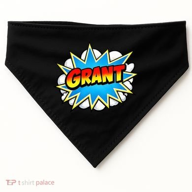 Grant Comic Name Retro USA-Made Doggie Bandana