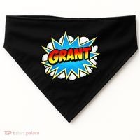 Grant Comic Name Retro USA-Made Doggie Bandana thumb 0