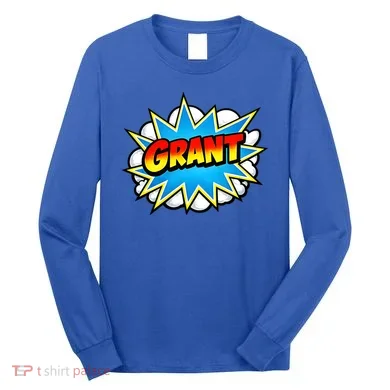 Grant Comic Name Retro Long Sleeve Shirt