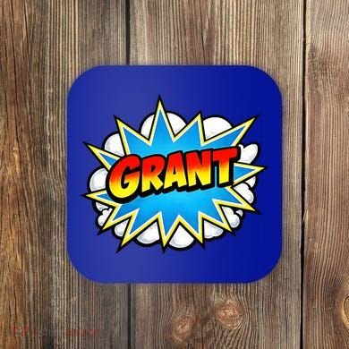 Grant Comic Name Retro Coaster