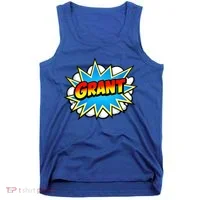 Grant Comic Name Retro Tank Top thumb 0