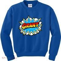 Grant Comic Name Retro Kids Sweatshirt thumb 0