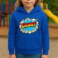 Grant Comic Name Retro Kids Hoodie thumb 3
