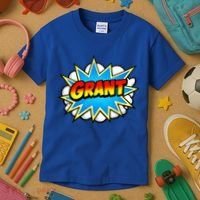 Grant Comic Name Retro Kids T-Shirt thumb 3