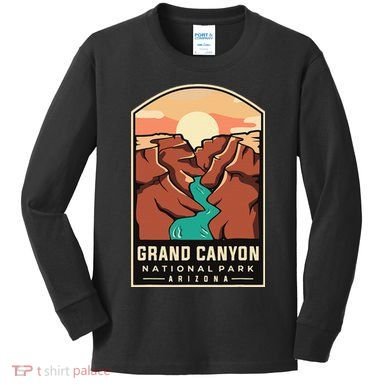 Grand Canyon National Park Throwback Design Classic Kids Long Sleeve Shirt