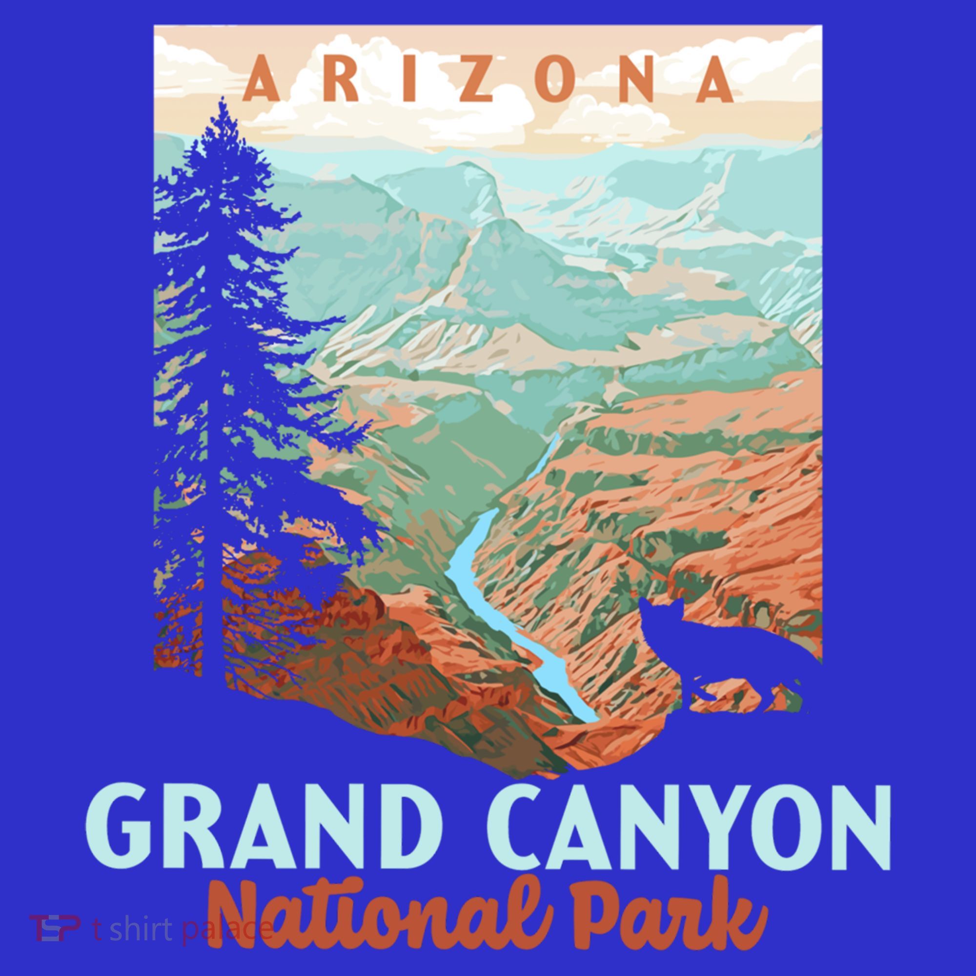 Grand Canyon National Park Arizona Vintage Wpa Style Gift T-Shirt
