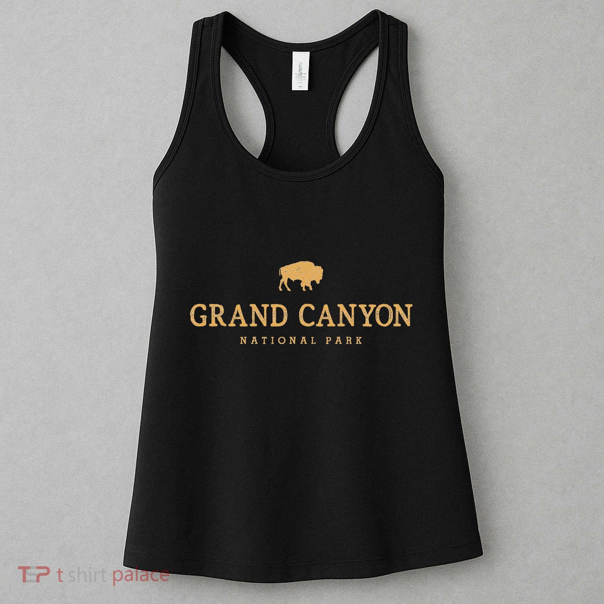 Grand Canyon National Park Arizona Bison Buffalo Graphic Women's Tank Top