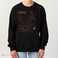Grand Canyon National Park Trail Map Hiking Love Women's Sweatshirt thumb 0