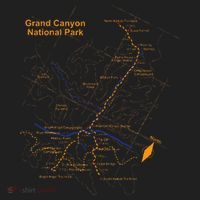 Grand Canyon National Park Trail Map Hiking Love Beanie thumb 2