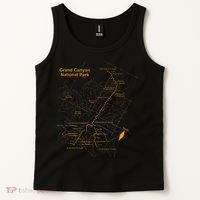 Grand Canyon National Park Trail Map Hiking Love Tank Top thumb 2