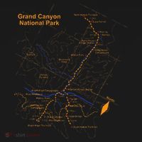 Grand Canyon National Park Trail Map Hiking Love Visor thumb 3