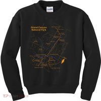 Grand Canyon National Park Trail Map Hiking Love Kids Sweatshirt thumb 0