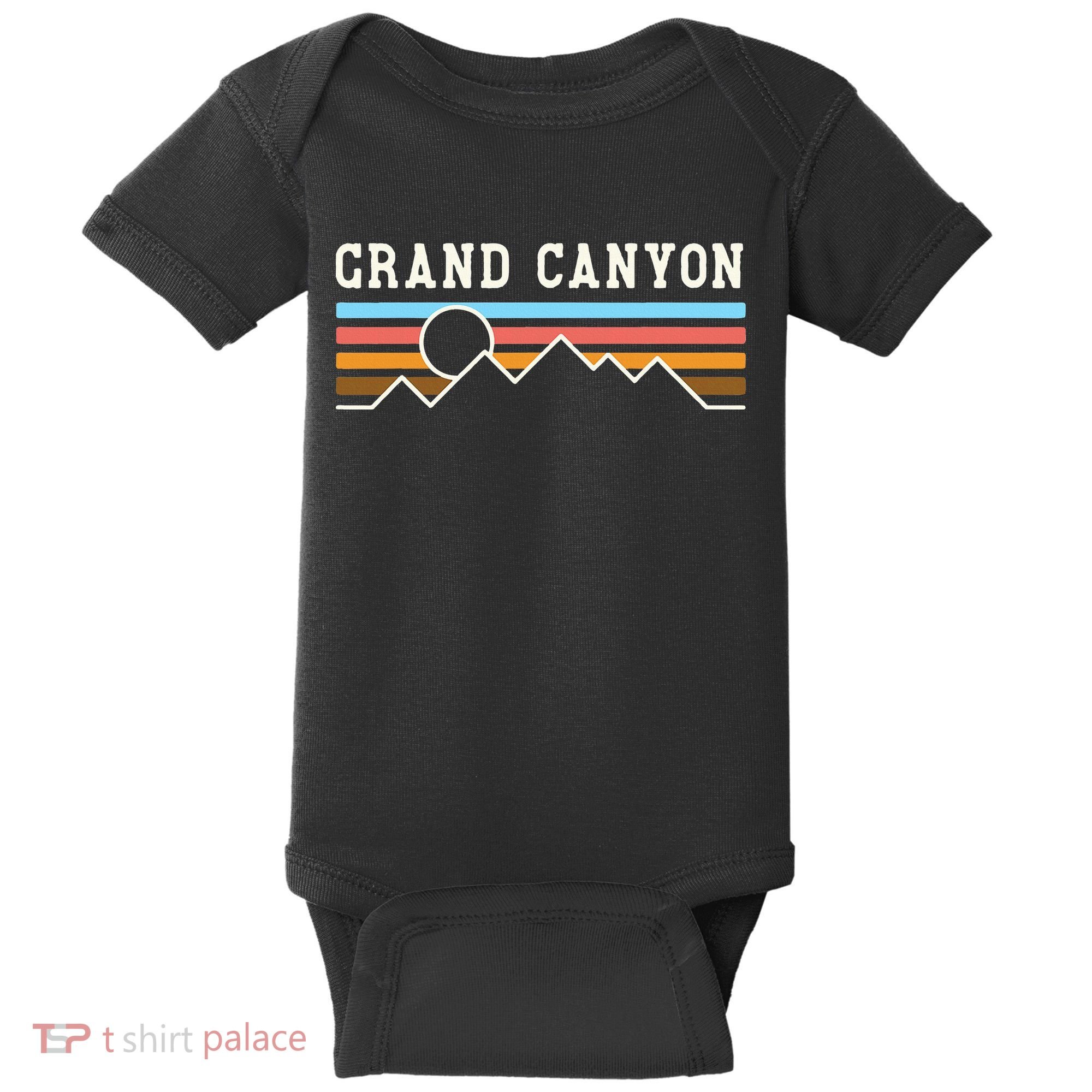 Grand Canyon National Park Retro Camping Hiking Baby Bodysuit