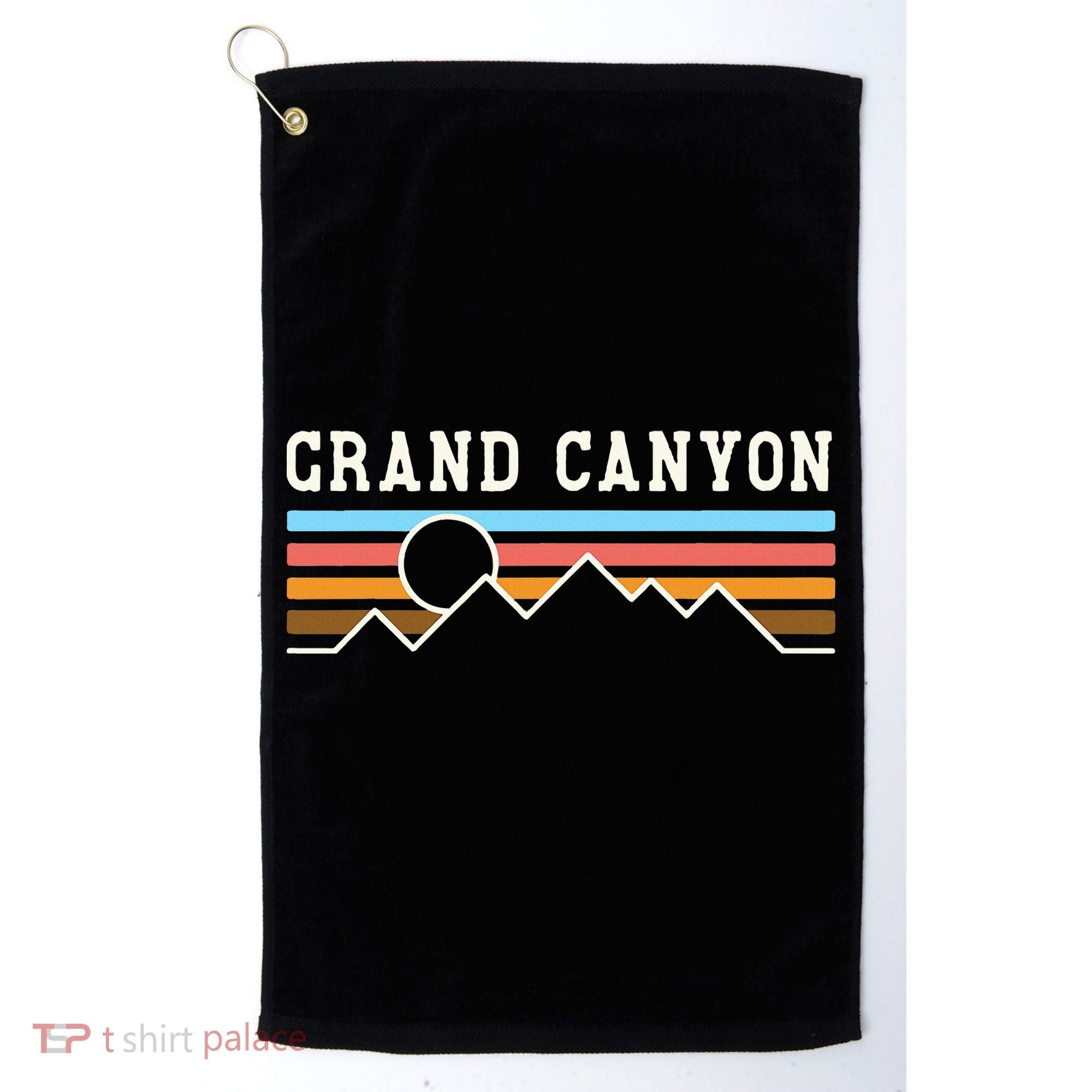 Grand Canyon National Park Retro Camping Hiking Golf Towel