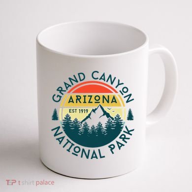 Grand Canyon National Park Arizona Nature Hiking Outdoors Coffee Mug back