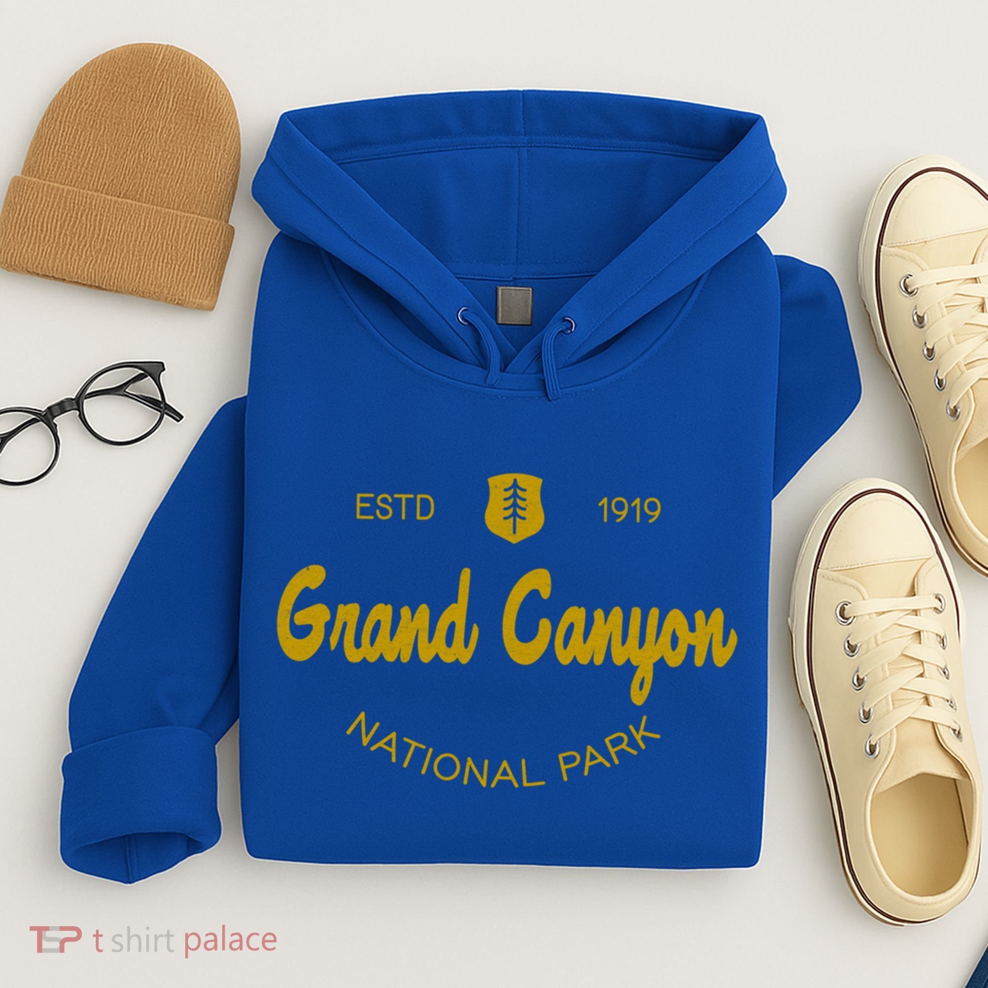 Grand Canyon National Park Classic Script Style Text Meaningful Gift Hoodie