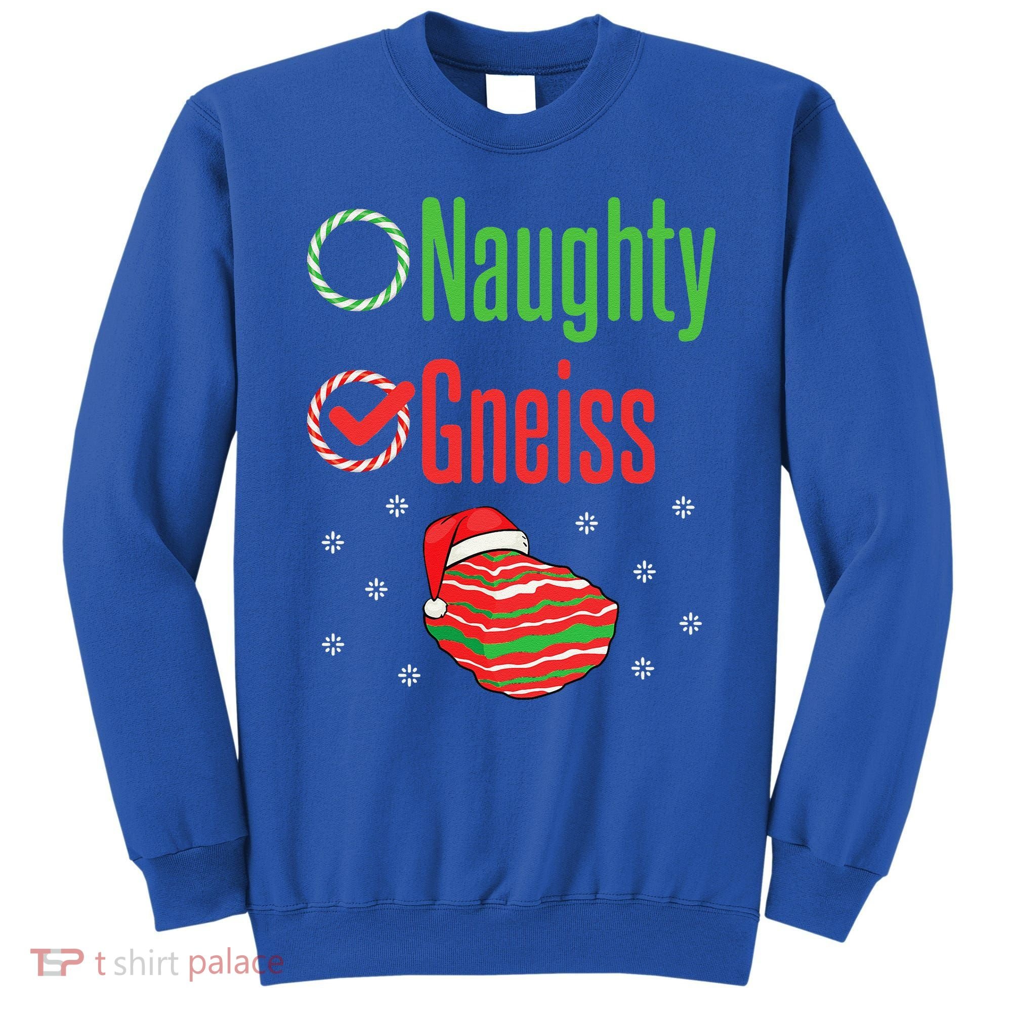 Geology Christmas Naughty Gneiss Rock Collector Sweatshirt