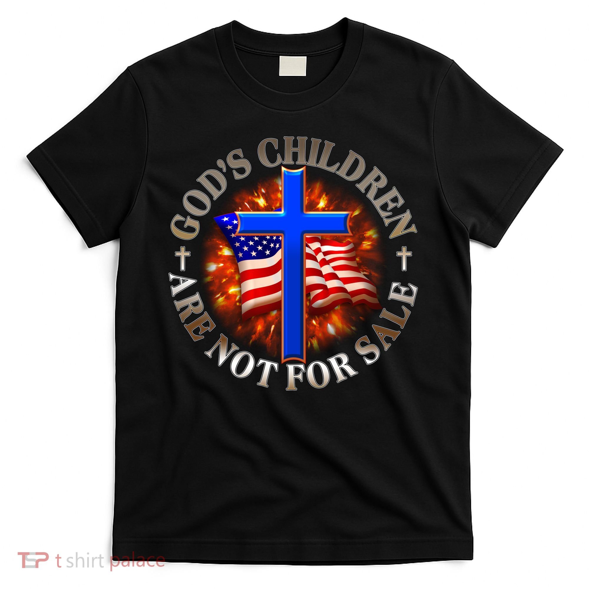 Gods Children Not Are For Sale American USA Flag T-Shirt