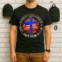 Gods Children Not Are For Sale American USA Flag T-Shirt thumb 6