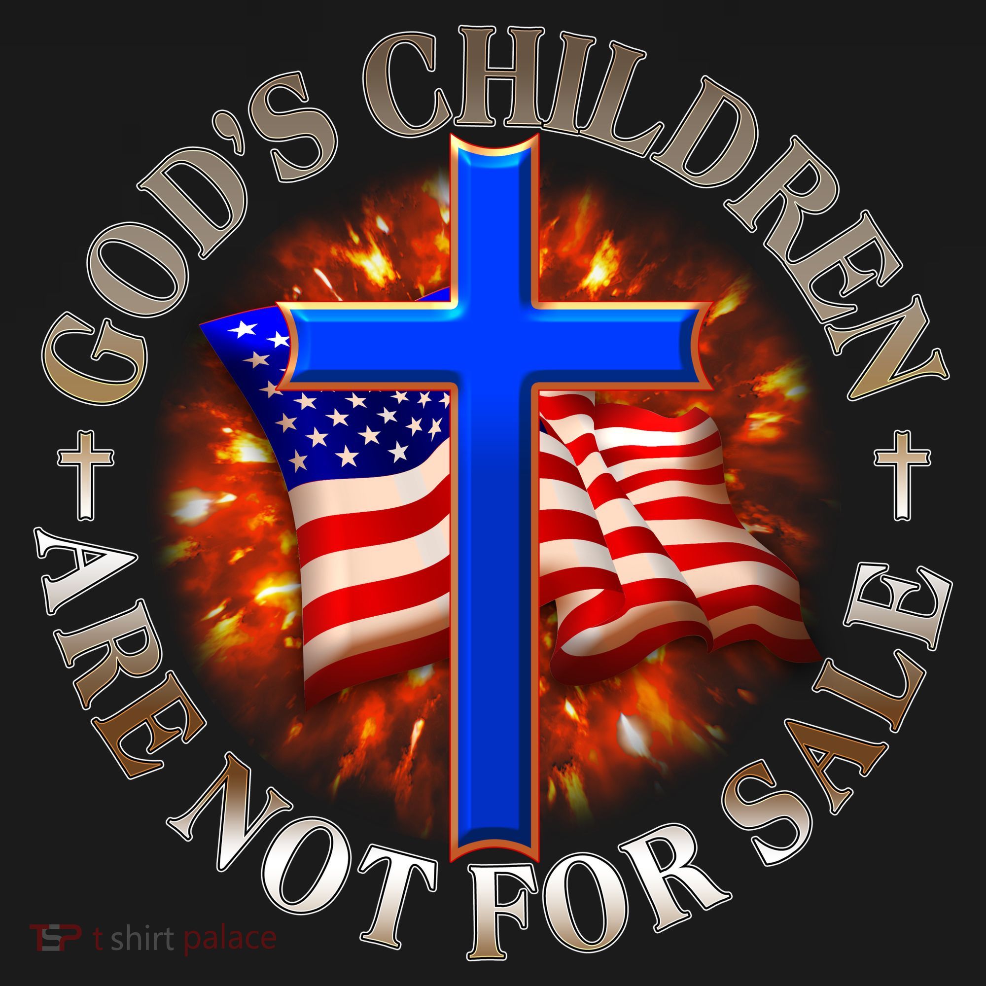 Gods Children Not Are For Sale American USA Flag Women's Tank Top