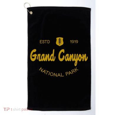 Grand Canyon National Park Classic Script Style Text Funny Gift Golf Towel