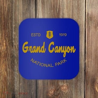 Grand Canyon National Park Classic Script Style Text Funny Gift Coaster