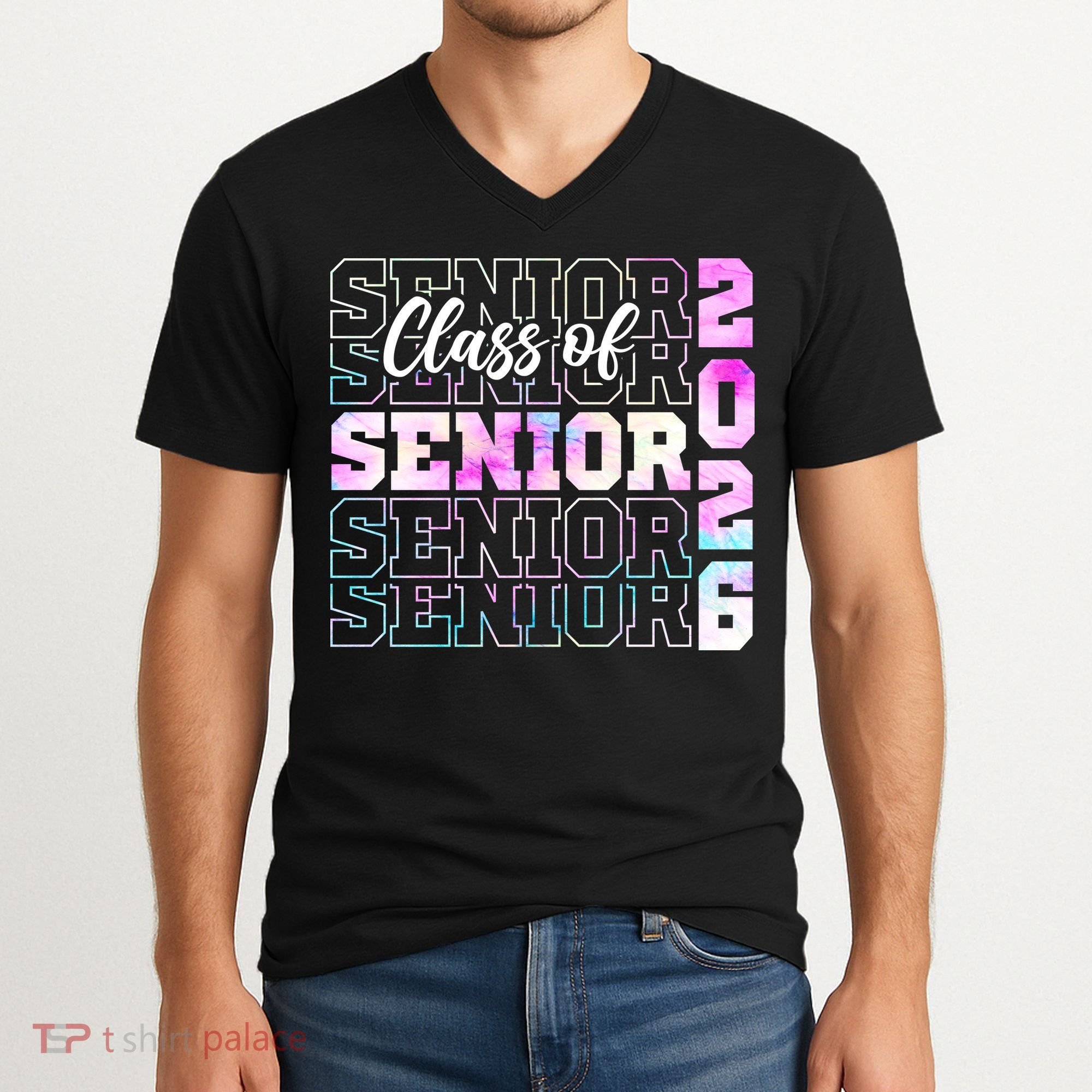 Graduation Class Of 2026 Senior Grad V-Neck T-Shirt