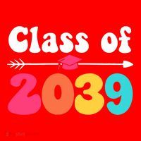 Groovy Class Of 2039 Graduation Senior 2039 Santa Hat thumb 1