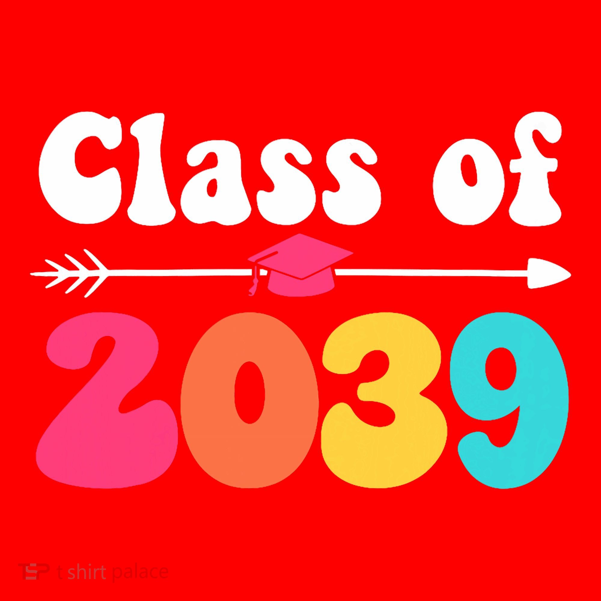 Groovy Class Of 2039 Graduation Senior 2039 Santa Hat