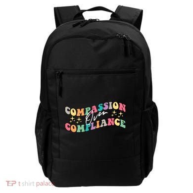Groovy Compassion Over Compliance ABA Therapy BCBA Therapist Backpack