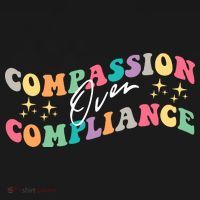 Groovy Compassion Over Compliance ABA Therapy BCBA Therapist Backpack thumb 2