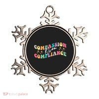 Groovy Compassion Over Compliance ABA Therapy BCBA Therapist Ornament thumb 0