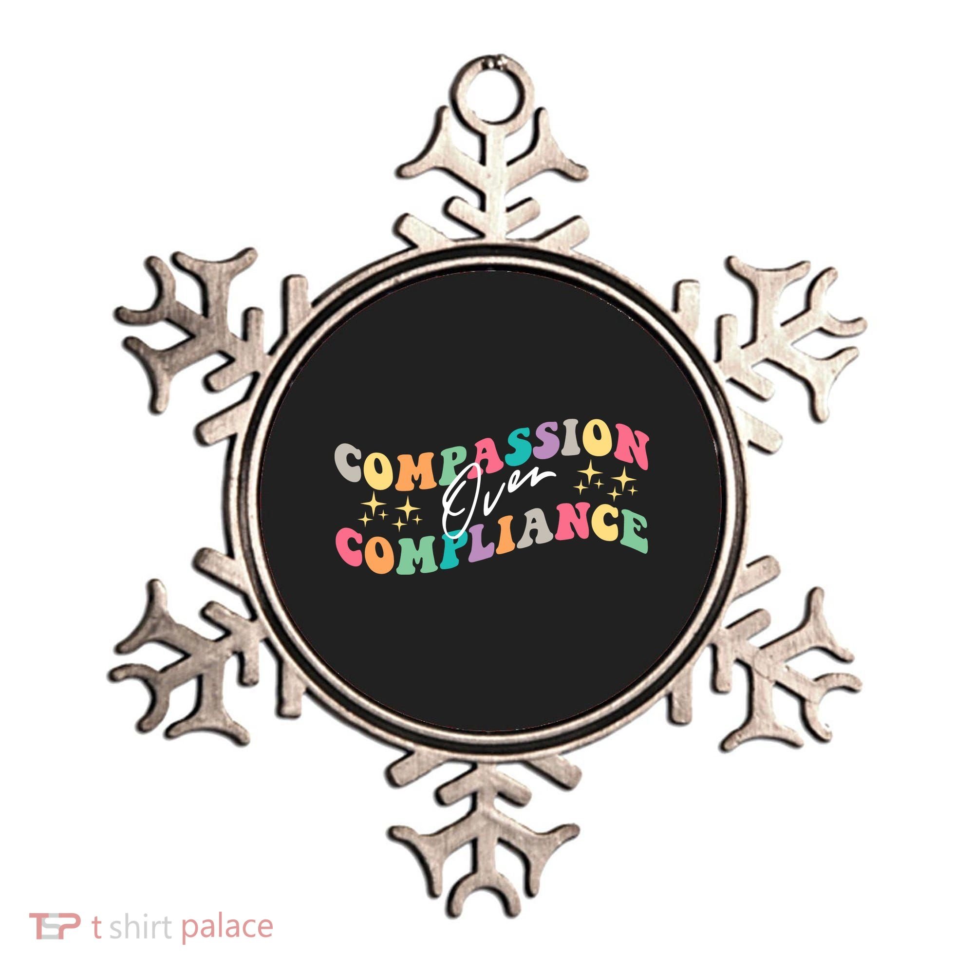 Groovy Compassion Over Compliance ABA Therapy BCBA Therapist Ornament