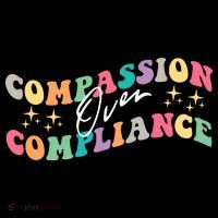Groovy Compassion Over Compliance ABA Therapy BCBA Therapist Ornament thumb 1