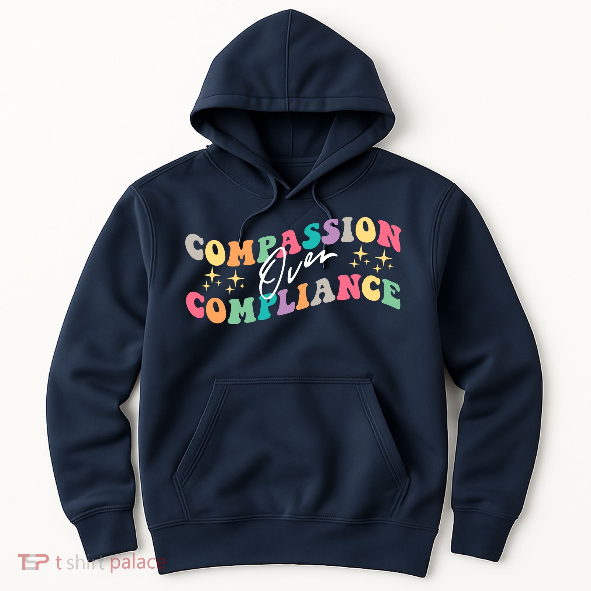Groovy Compassion Over Compliance ABA Therapy BCBA Therapist Hoodie