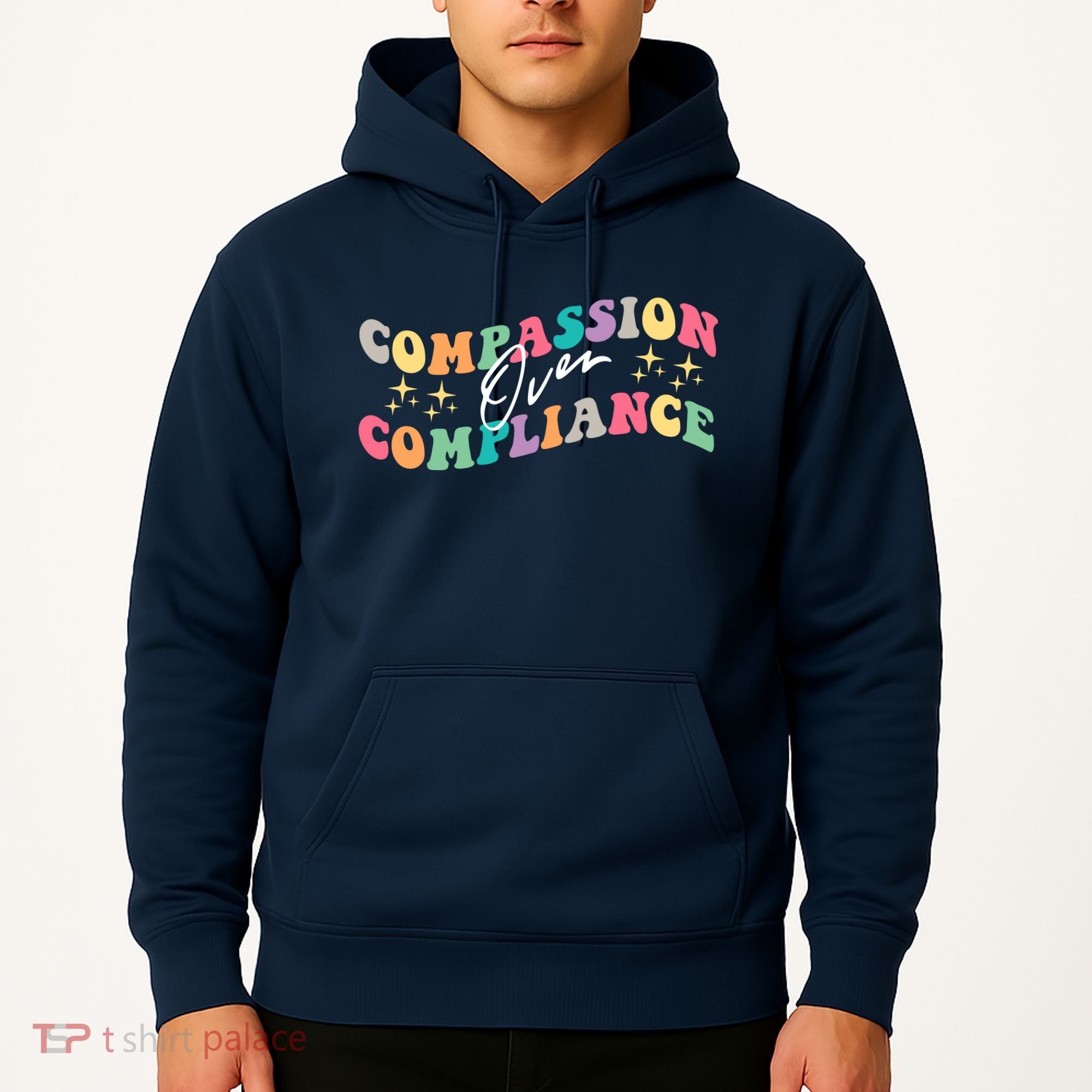 Groovy Compassion Over Compliance ABA Therapy BCBA Therapist Hoodie