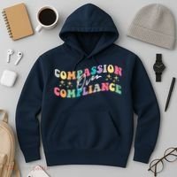 Groovy Compassion Over Compliance ABA Therapy BCBA Therapist Hoodie thumb 3