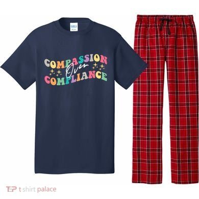 Groovy Compassion Over Compliance ABA Therapy BCBA Therapist Pajama Set