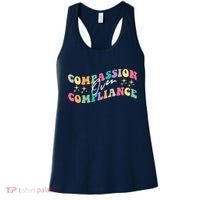 Groovy Compassion Over Compliance ABA Therapy BCBA Therapist Women's Tank Top thumb 0